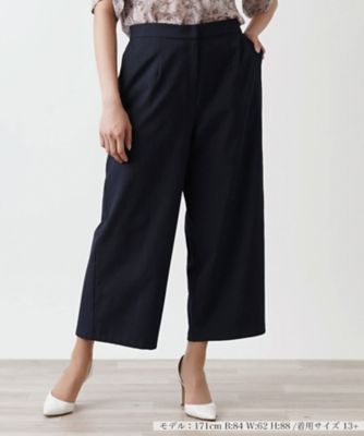 ＜Leilian plus house (Women/大きいサイズ)＞ガウチョパンツ【Ｌｅｉｌｉａｎ　ＷＨＩＴＥ　ＬＡＢＥＬ】