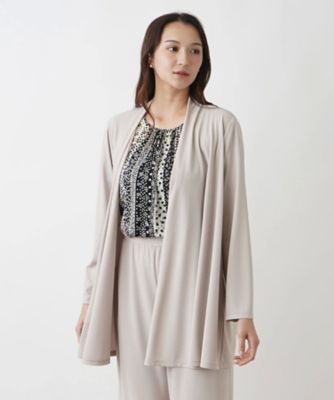 ＜Leilian plus house (Women/大きいサイズ)＞異素材プリーツカーディガン
