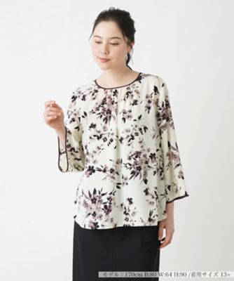 ＜Leilian plus house (Women/大きいサイズ)＞ブラウス【Ｌｅｉｌｉａｎ　ＷＨＩＴＥ　ＬＡＢＥＬ】