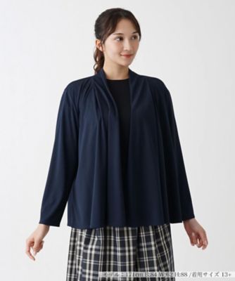 ＜Leilian plus house (Women/大きいサイズ)＞トッパーカーディガン【Ｌｅｉｌｉａｎ　ＷＨＩＴＥ　ＬＡＢＥＬ】