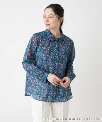 Leilian plus house (Women/大きいサイズ)/レリアン　プラスハウス リバティプリントブラウス