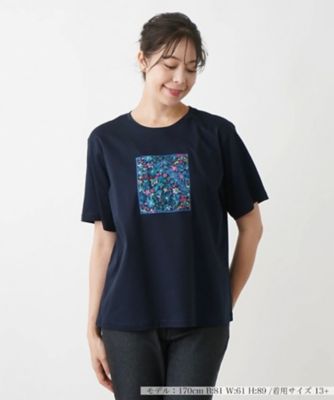 Leilian plus house (Women/大きいサイズ)/レリアン　プラスハウス フラワーTシャツ