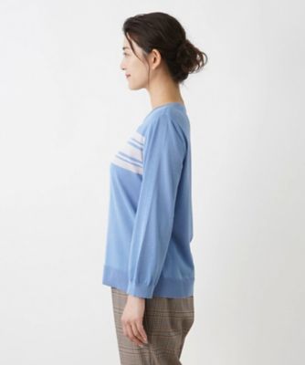 クルーネックニットプルオーバー | Leilian plus house (Women