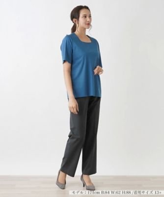 スクエアネックTシャツ | Leilian plus house (Women/大きい