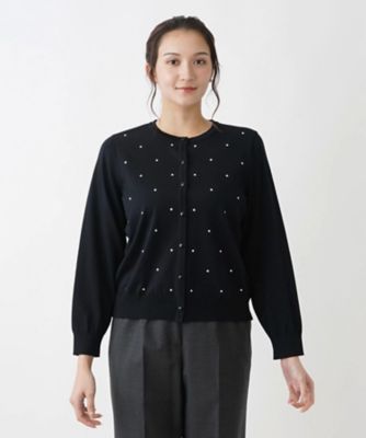 クルーネックニットカーディガン
