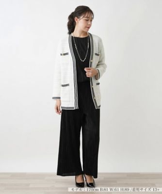 R141 美品 XL 13+ レリアンプラスハウス ツイード JKT レディース ニットツイードジャケット | Leilian plus house (Women/大きい
