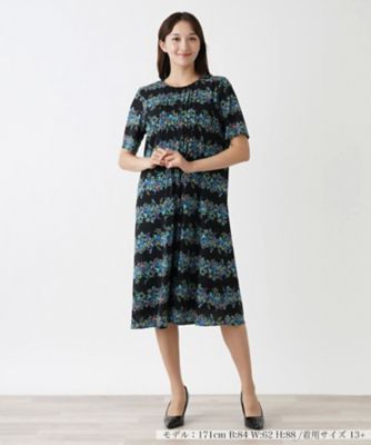 ＜Leilian plus house (Women/大きいサイズ)＞【店舗人気】フラワーボーダーワンピース