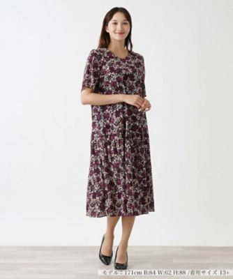 ＜Leilian plus house (Women/大きいサイズ)＞【店舗人気】フラワープリントワンピース