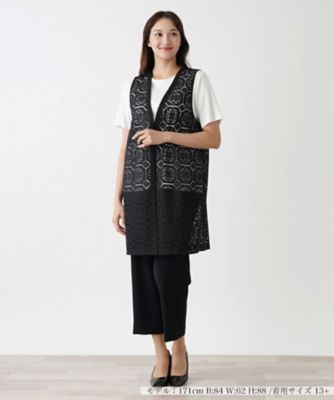 【店舗人気】レースロングベスト【Ｌｅｉｌｉａｎ　ＷＨＩＴＥ　ＬＡＢＥＬ】