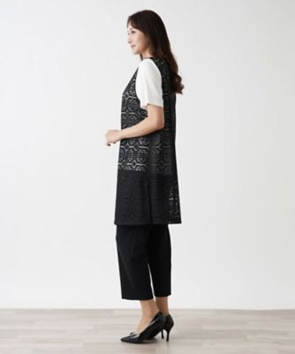 【店舗人気】レースロングベスト【Ｌｅｉｌｉａｎ　ＷＨＩＴＥ　ＬＡＢＥＬ】