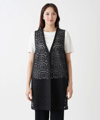 【店舗人気】レースロングベスト【Ｌｅｉｌｉａｎ　ＷＨＩＴＥ　ＬＡＢＥＬ】