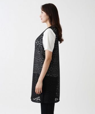 【店舗人気】レースロングベスト【Ｌｅｉｌｉａｎ　ＷＨＩＴＥ　ＬＡＢＥＬ】