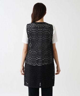 【店舗人気】レースロングベスト【Ｌｅｉｌｉａｎ　ＷＨＩＴＥ　ＬＡＢＥＬ】