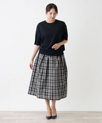 Leilian PLUS HOUSE / レリアンプラスハウス コットン混半そでニット コットン混半そでニット | Leilian plus house (Women/大きい