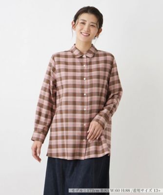 Leilian plus house (Women/大きいサイズ)/レリアン　プラスハウス チェックブラウス【プラス企画】