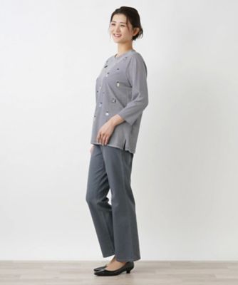 Leilian PLUS HOUSE / レリアンプラスハウス ボーダーカットソー【プラス企画】 ボーダーカットソー【プラス企画】 | Leilian plus house (Women