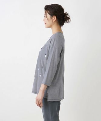 Leilian PLUS HOUSE / レリアンプラスハウス ボーダーカットソー【プラス企画】 刺繍ボーダーカットソー|レリアン プラスハウス | レリアン公式