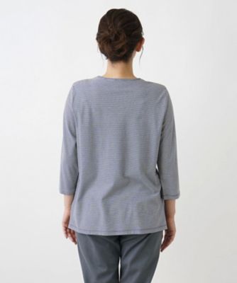 Leilian PLUS HOUSE / レリアンプラスハウス ボーダーカットソー【プラス企画】 ボーダーカットソー【プラス企画】 | Leilian plus house (Women