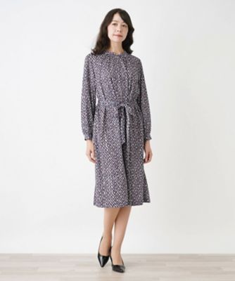 総柄ワンピース【ＲＯＣＨＡＳ　Ｐｒｅｍｉｅｒｅ】