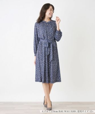 総柄ワンピース【ＲＯＣＨＡＳ　Ｐｒｅｍｉｅｒｅ】