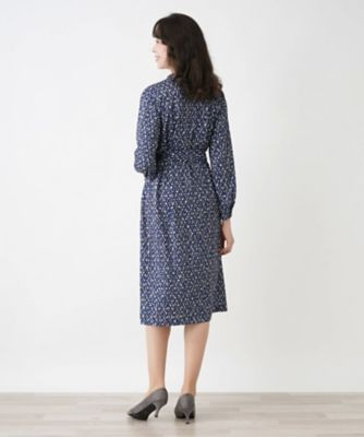 お歳暮 時期 総柄ワンピース【ROCHAS Premiere】 Leilian | ワンピース