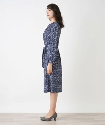 総柄ワンピース【ＲＯＣＨＡＳ　Ｐｒｅｍｉｅｒｅ】