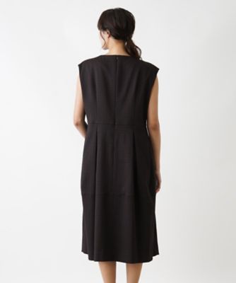 Leilian レリアン　プラスハウス　ノースリーブワンピース　ネイビー　XL Leilian レリアン プラスハウス ノースリーブワンピース