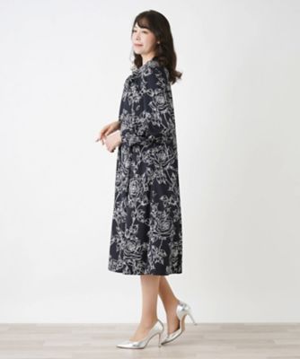 ボウタイフレアワンピース【ＲＯＣＨＡＳ　Ｐｒｅｍｉｅｒｅ】