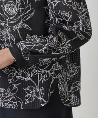 ノーカラーブラウス【ＲＯＣＨＡＳ　Ｐｒｅｍｉｅｒｅ】