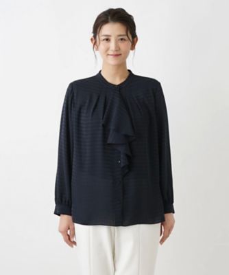 Leilian PLUS HOUSE / レリアンプラスハウス ボリュームスリーブブラウス【ROCHAS Premiere】 ボリュームスリーブブラウス【ROCHAS Premiere】|レリアン
