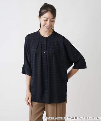 フラワー柄ヘンリーネックブラウス【ROCHAS