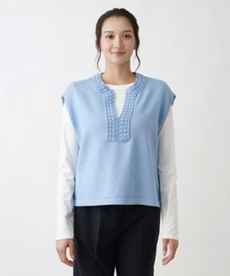 ニットベスト【ＭＵＳＥ　ＢＹ　ＲＯＣＨＡＳ　Ｐｒｅｍｉｅｒｅ】