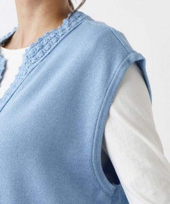 ニットベスト【ＭＵＳＥ　ＢＹ　ＲＯＣＨＡＳ　Ｐｒｅｍｉｅｒｅ】