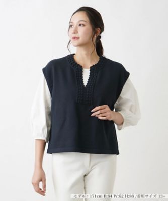 ニットベスト【ＭＵＳＥ　ＢＹ　ＲＯＣＨＡＳ　Ｐｒｅｍｉｅｒｅ】