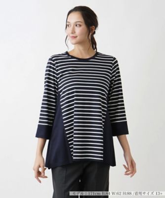 ＜Leilian plus house (Women/大きいサイズ)＞クルーネックカットソー【ＭＵＳＥ　ＢＹ　ＲＯＣＨＡＳ　Ｐｒｅｍｉｅｒｅ】