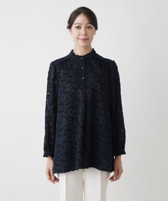 スタンドカラーブラウス【Leilian WHITE LABEL