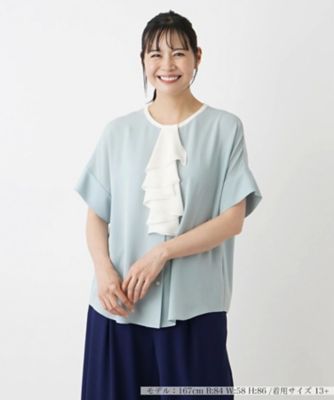 ＜Leilian plus house (Women/大きいサイズ)＞ノーカラーブラウス【ＥＴＥＲＮＡＬ】
