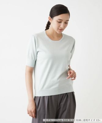 ＜Leilian plus house (Women/大きいサイズ)＞半袖ニットプルオーバー【ＥＴＥＲＮＡＬ】
