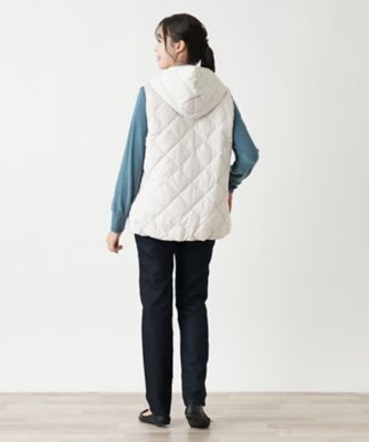 【店舗人気】フーデッドダウンベスト【ＬＩＭＯＮＴＡ　ＥＡＳＴ×ＴＡＩＯＮ】