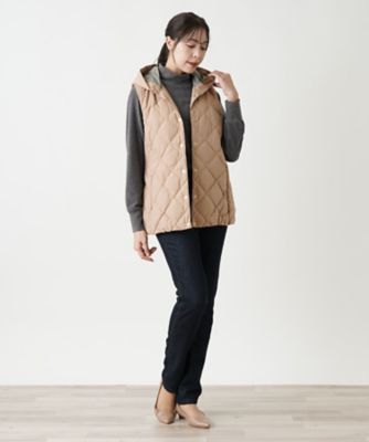 【店舗人気】フーデッドダウンベスト【ＬＩＭＯＮＴＡ　ＥＡＳＴ×ＴＡＩＯＮ】