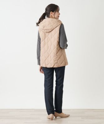 【店舗人気】フーデッドダウンベスト【ＬＩＭＯＮＴＡ　ＥＡＳＴ×ＴＡＩＯＮ】