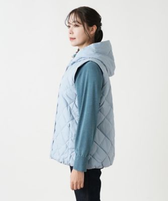 【店舗人気】フーデッドダウンベスト【ＬＩＭＯＮＴＡ　ＥＡＳＴ×ＴＡＩＯＮ】