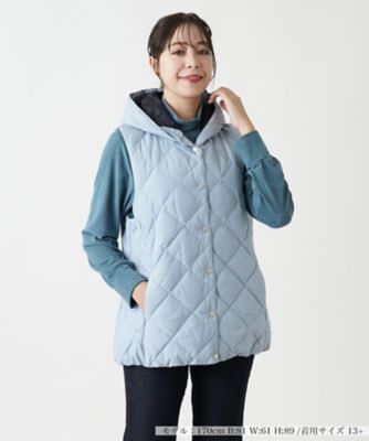 ＜Leilian plus house (Women/大きいサイズ)＞【店舗人気】フーデッドダウンベスト【ＬＩＭＯＮＴＡ　ＥＡＳＴ×ＴＡＩＯＮ】
