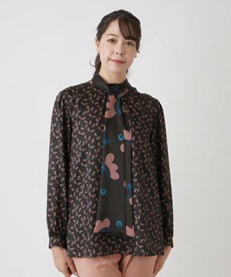 ＜Leilian plus house (Women/大きいサイズ)＞ボウタイブラウス【ＴＨＥ　ＮＥＷ】