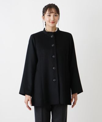 カシミヤスタンドカラーコート【深喜毛織　】