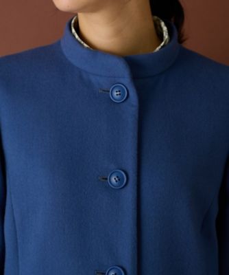 カシミヤスタンドカラーコート【深喜毛織　】