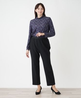 大きいサイズ！レリアンプラスハウス　ストレッチホワイトパンツ 店舗人気】ストレッチクロップドパンツ | Leilian plus house