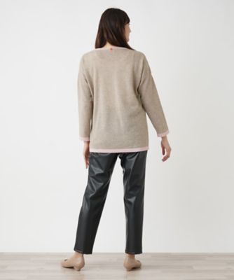 フェイクレザーテーパードパンツ【プラス企画】 | Leilian plus house