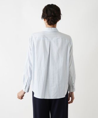 ストライプシャツブラウス | Leilian plus house (Women/大きい