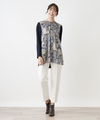 店舗人気】チュニックブラウス【Leilian WHITE